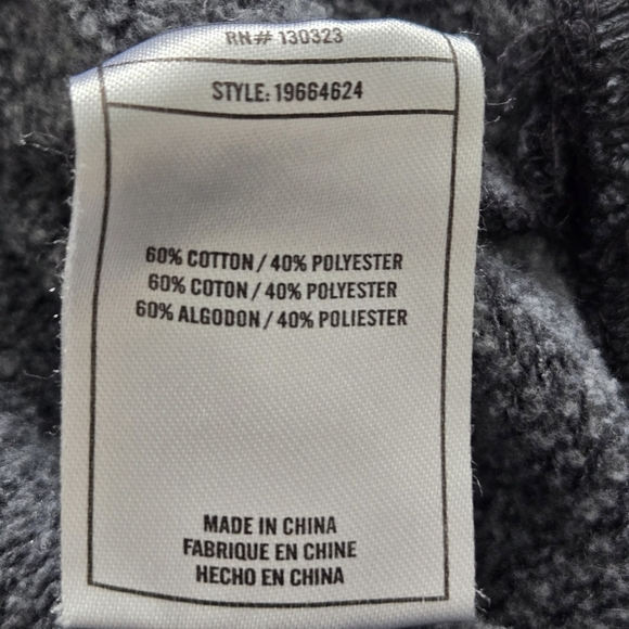 Zoo York Men's 90s Grunge Pullover Sweatshirt Faux Leather Hood Large - Picture 12 of 16